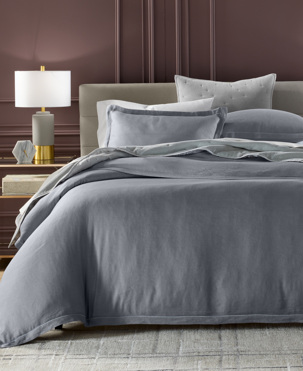 HOTEL COLLECTION LINEN/MODAL BLEND 3-PC. COMFORTER SET, KING, EXCLUSIVELY AT MACY'S 