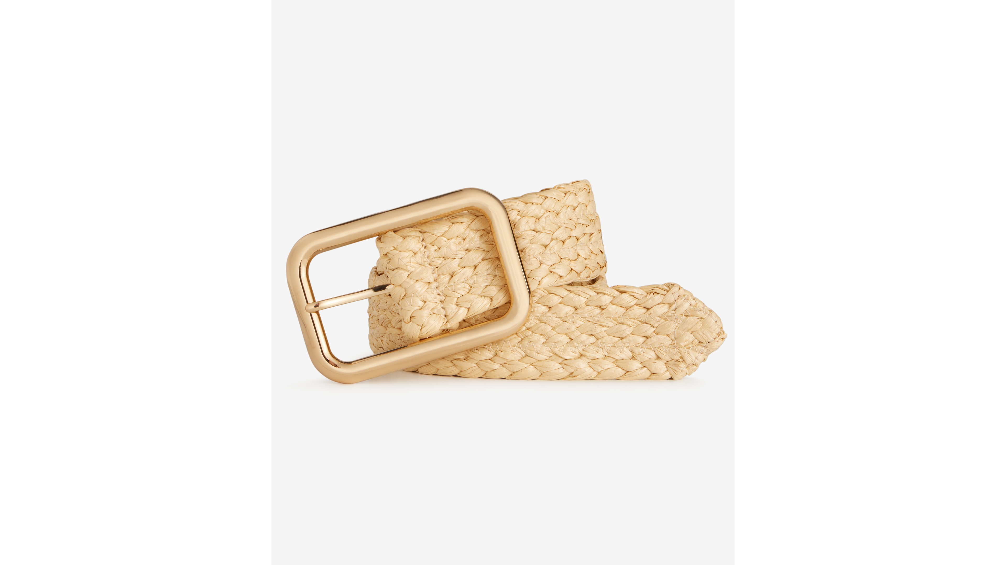 On 34th Chunky Weave Straw Belt, Exclusively at Macy's