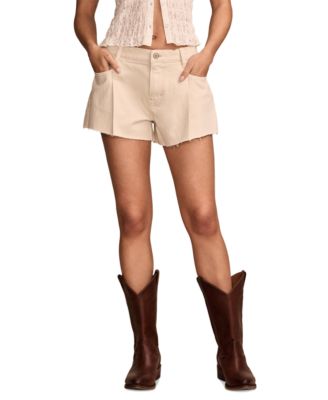 Lucky Brand - Women's Cotton Raw-Hem Slouchy Shorts