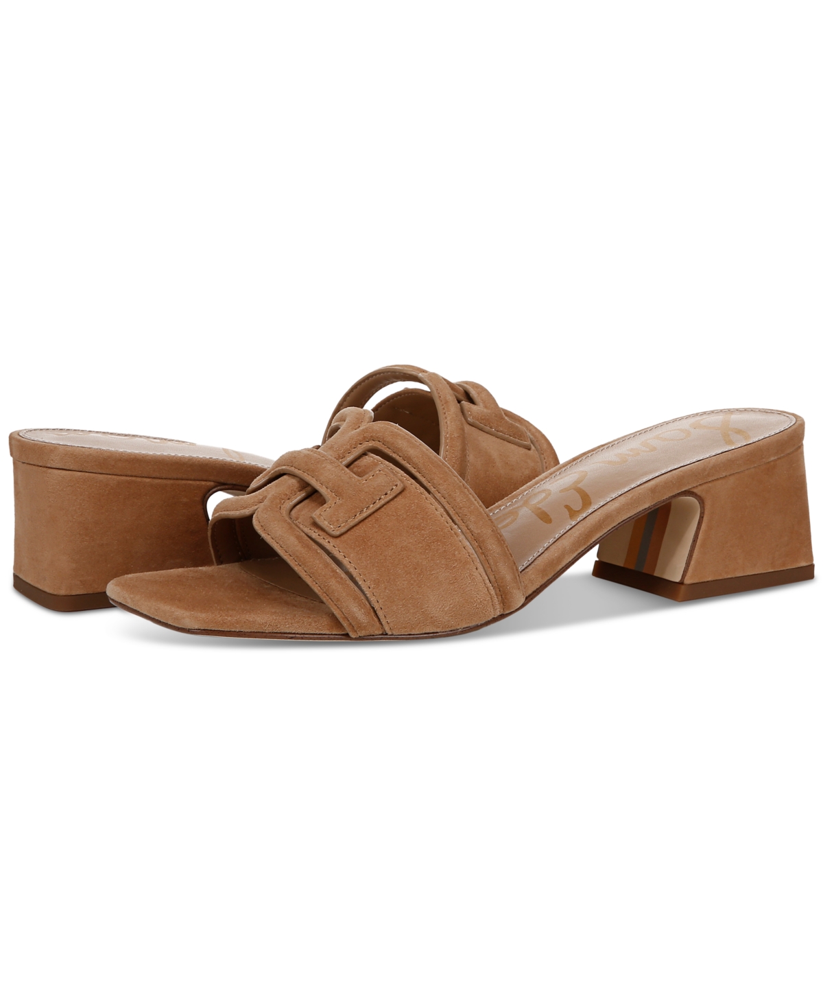 Sam Edelman Waylon Slide Sandal In Cyprus Tan Suede Leather