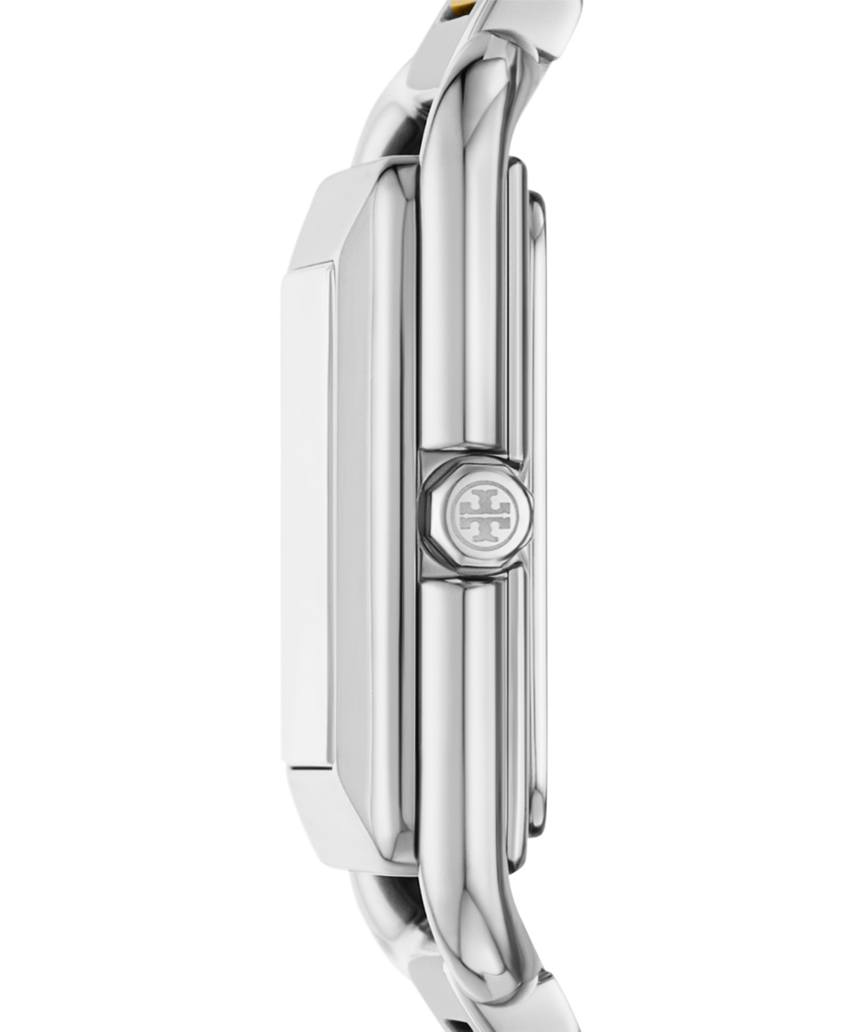 Tory Burch Women's The Kira Square Two-tone Stainless Steel Bracelet Watch 18mm In Multicolor