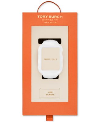 Women's The T Monogram White Silicone Strap For Apple Watch&reg; 41mm