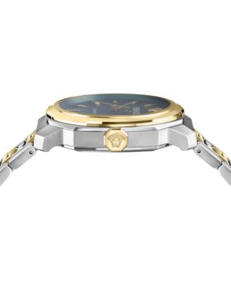 Men's Swiss Automatic Dylos Two-Tone Stainless Steel Bracelet Watch 42mm