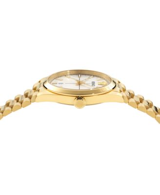 Men's Swiss Millenyium Gold Ion Plated Bracelet Watch 40mm