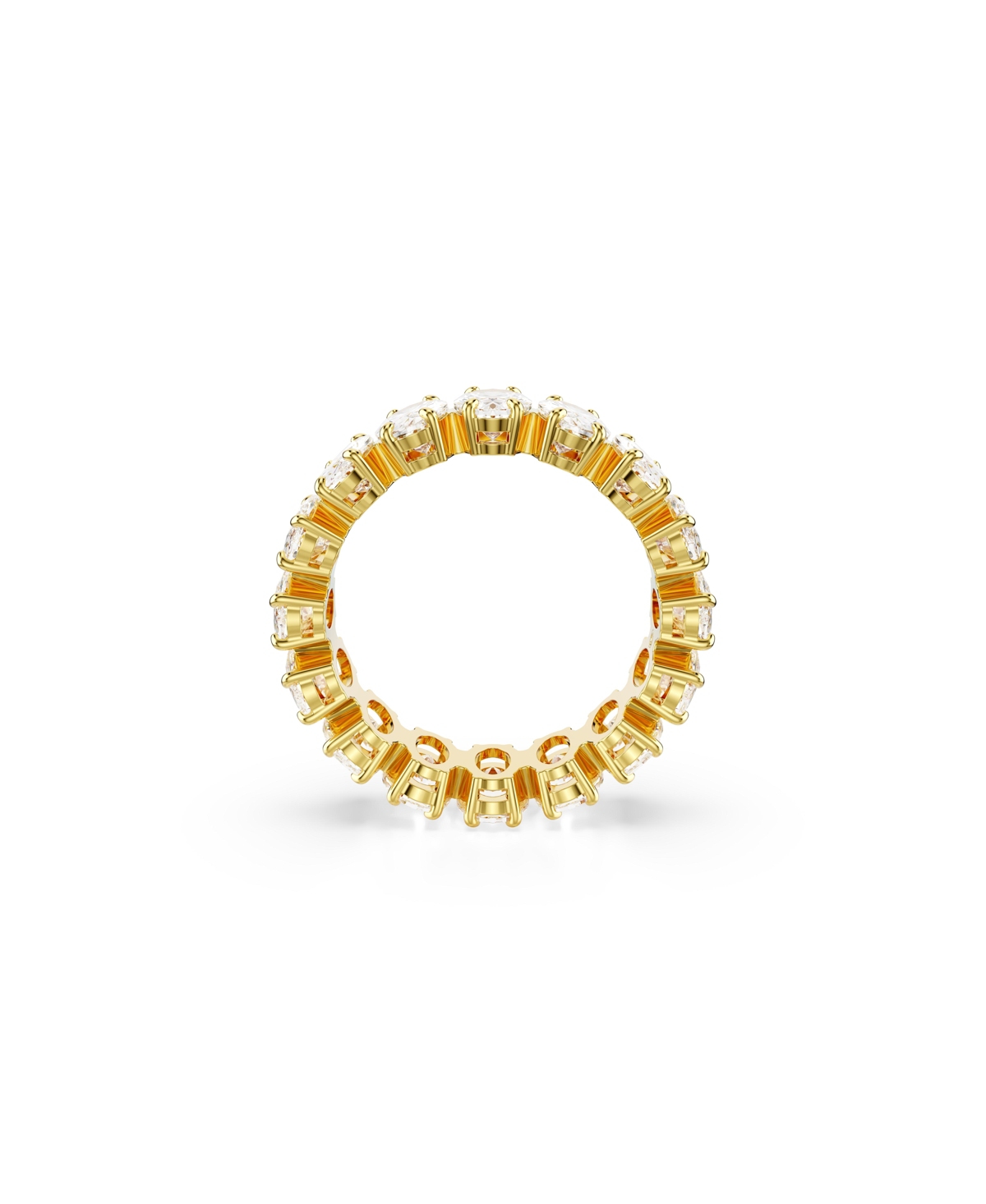 Swarovski Matrix Gold-tone Plated Oval Cut Ring In White