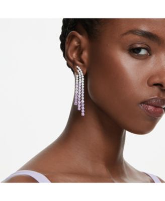 Matrix Rhodium Plated Clip-On Earrings