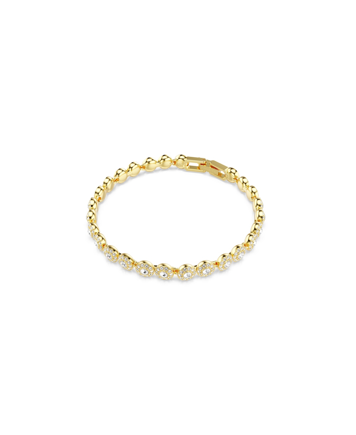 Shop Swarovski Una Angelic Gold-tone Plated Round Cut Necklace And Bracelet Set