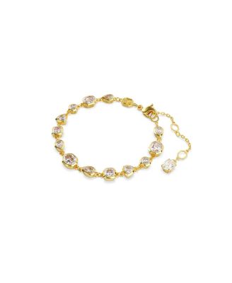 Imber Mixed Cuts White Gold-Tone Plated Tennis Bracelet