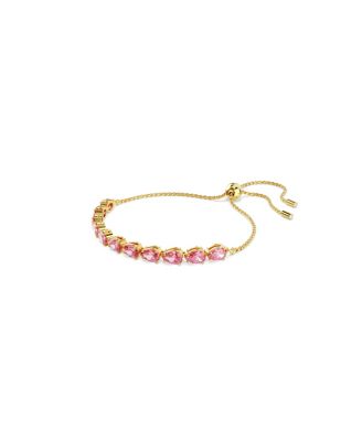 Matrix Pear Cut Pink Gold-Tone Plated Bracelet