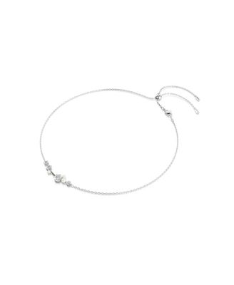 Constella Round Cuts White Rhodium Plated Necklace