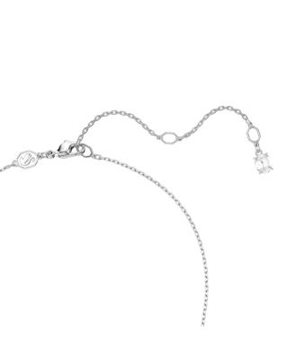 Matrix Gradient of Round Cut White Rhodium Plated Necklace