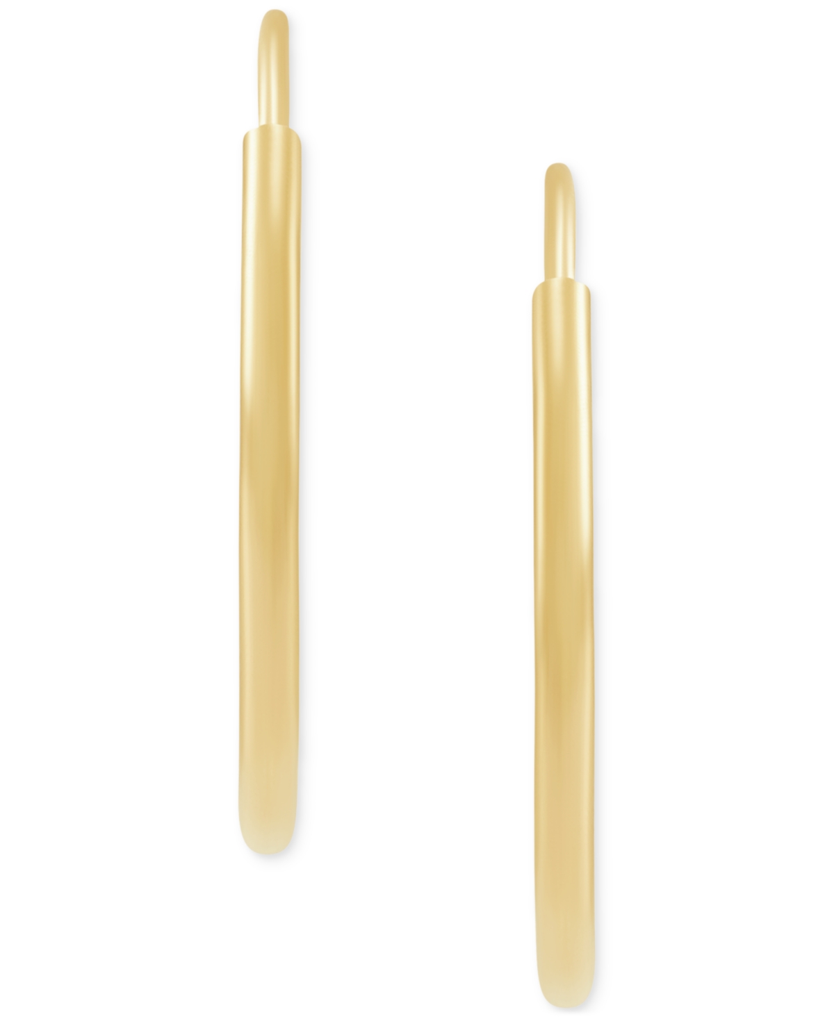 Macy's 2-pc. Set Polished Endless Wire Small Hoop Earrings In 10k Gold In Gold