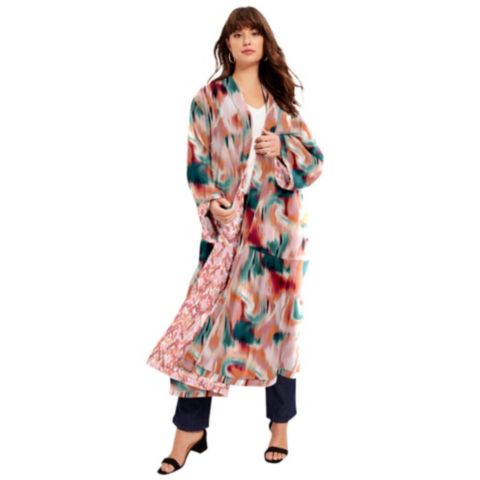 Женские куртки June & Vie Women's June and Vie Reversible Printed Duster