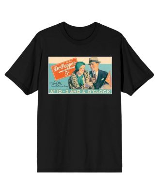 Men's Vintage Advertisement Black Short Sleeve Tee-M