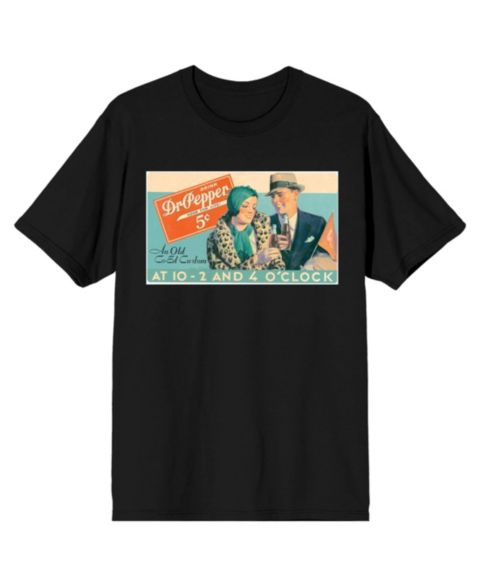 Мужская футболка Dr. Pepper Vintage Advertisement Black Short Sleeve Tee-L, цвет: Чёрный