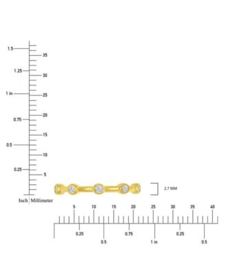 Cubic Zirconia Accent Ring (1/3 ct. t.w.) in 14k Gold over Sterling Silver