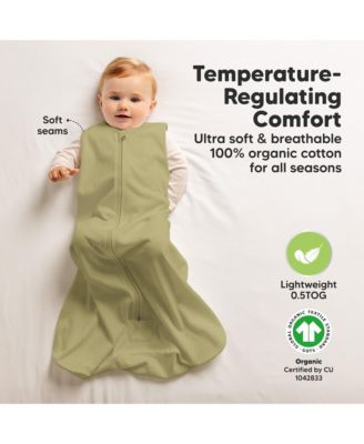 2-Pack Snooze Baby Sleep Sacks, Cotton Wearable Blanket, Soft Toddler Sleeping Bag, Smooth Zipper