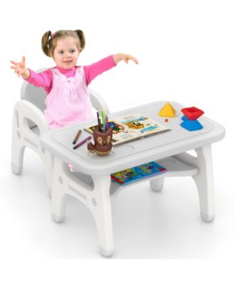 Kids Activity Table and Chair Set with Montessori Toys for Preschool and Kindergarten Learning Fun