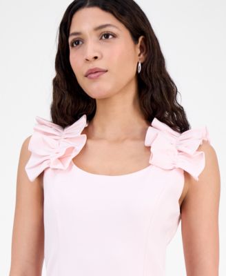 Women's Ruffled-Strap Sheath Dress