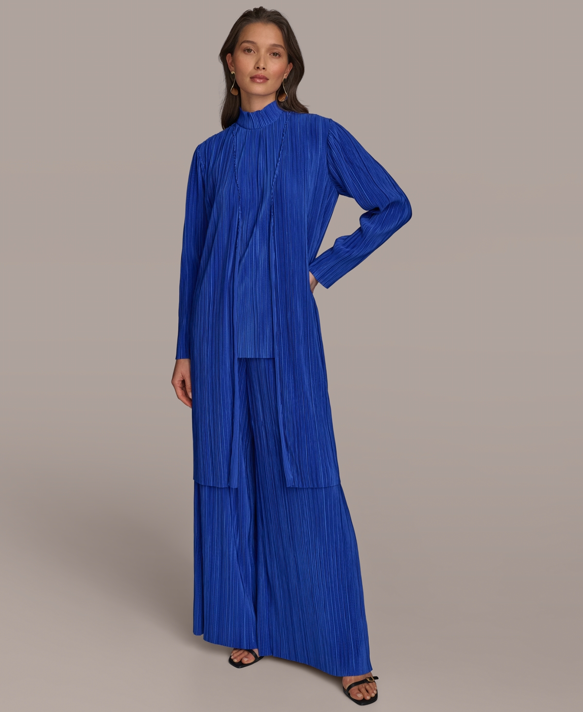 Shop Donna Karan Women's Open-front Plisse Cardigan In Marbella