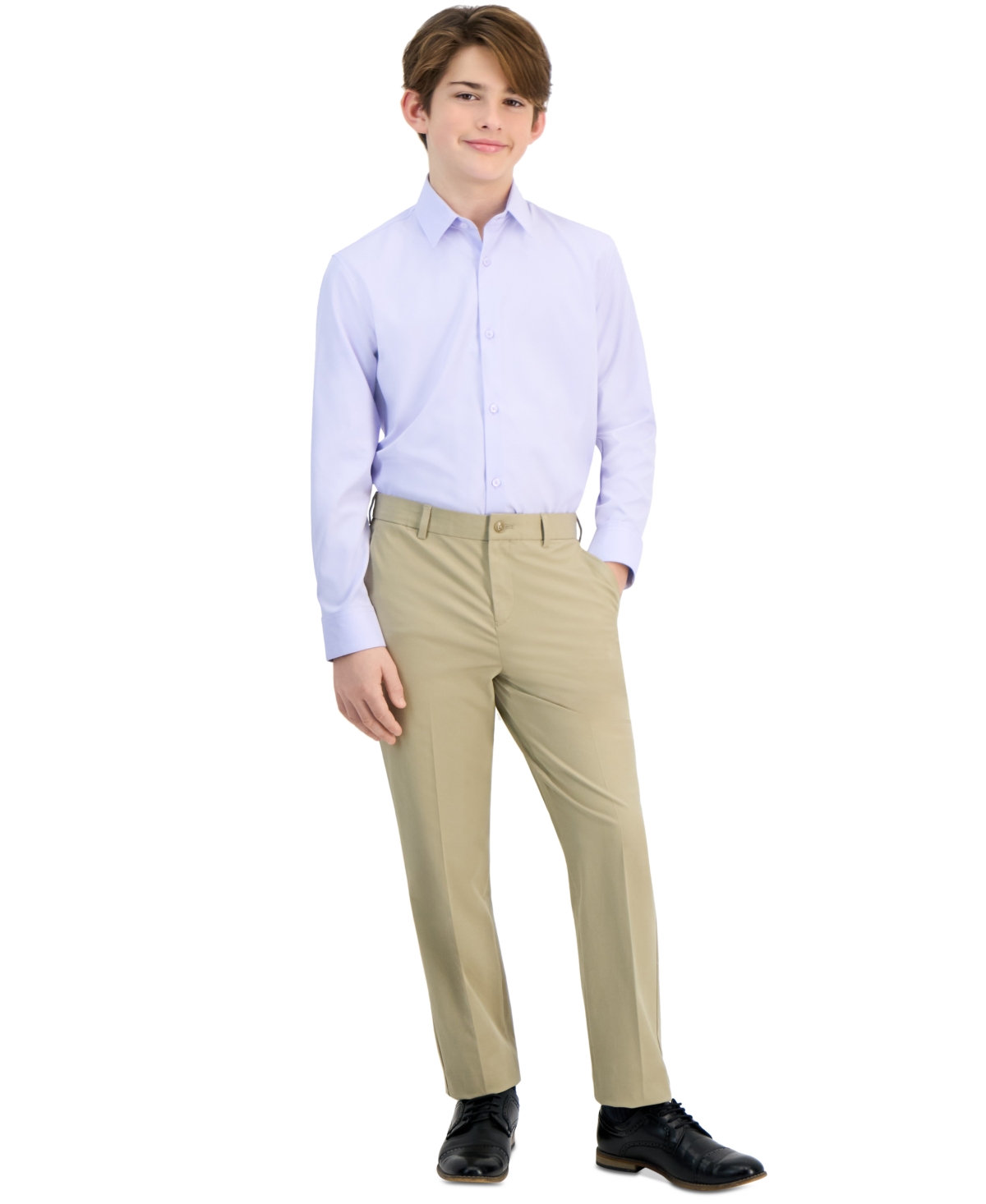 Michael Kors Big Boys Solid Button-up Shirt In Lavendar