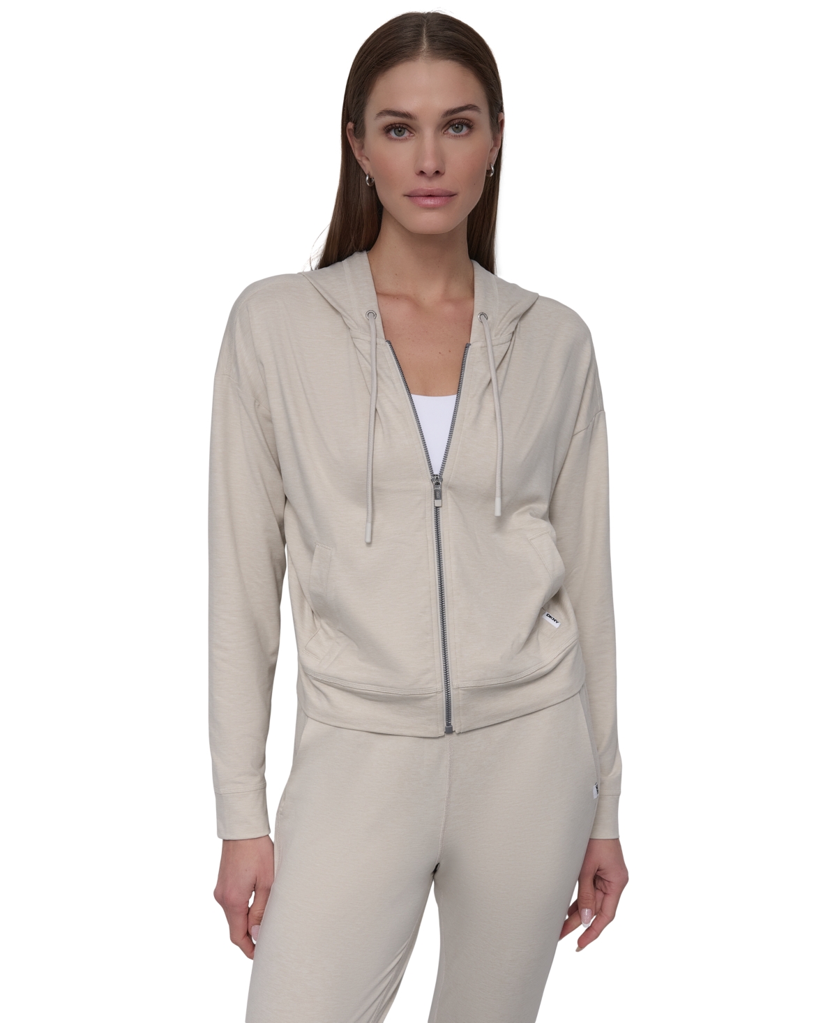 Sport Women's Spacedye Full-Zip Long-Sleeve Hoodie - Black Spacedye