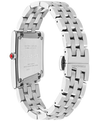 Women's Swiss Asymetrique Stainless Steel Bracelet Watch 22x36mm