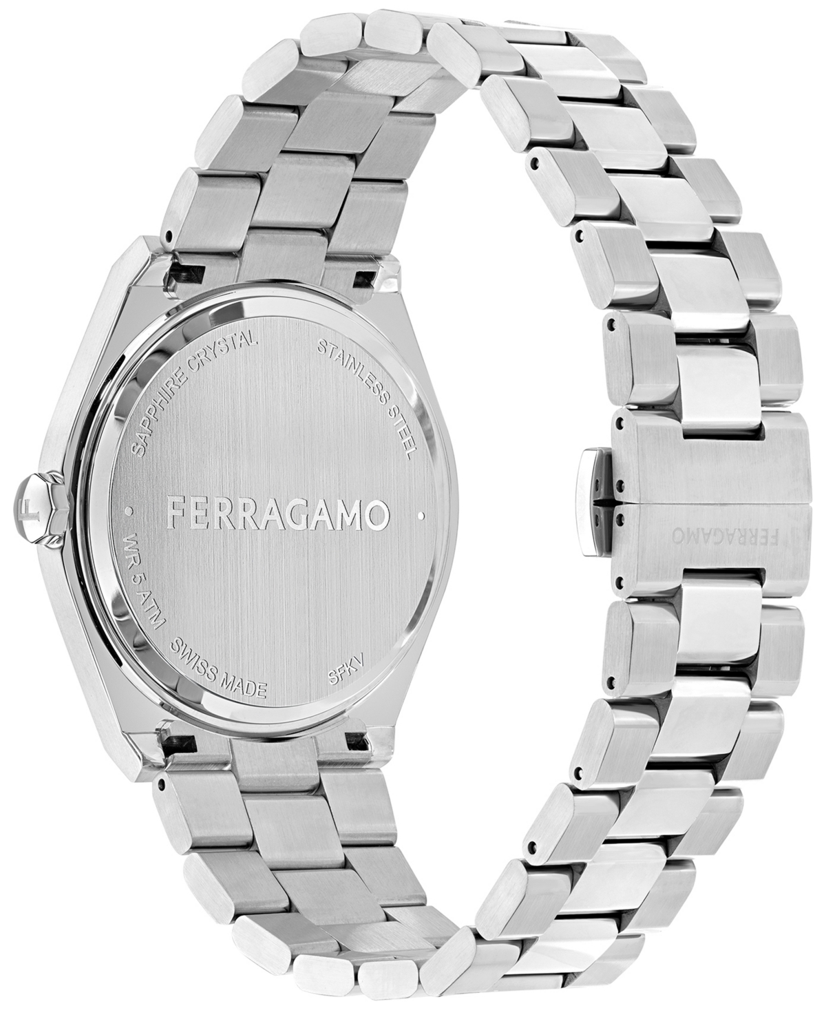 Ferragamo Men's Swiss Vega Stainless Steel Bracelet Watch 40mm In Stainless