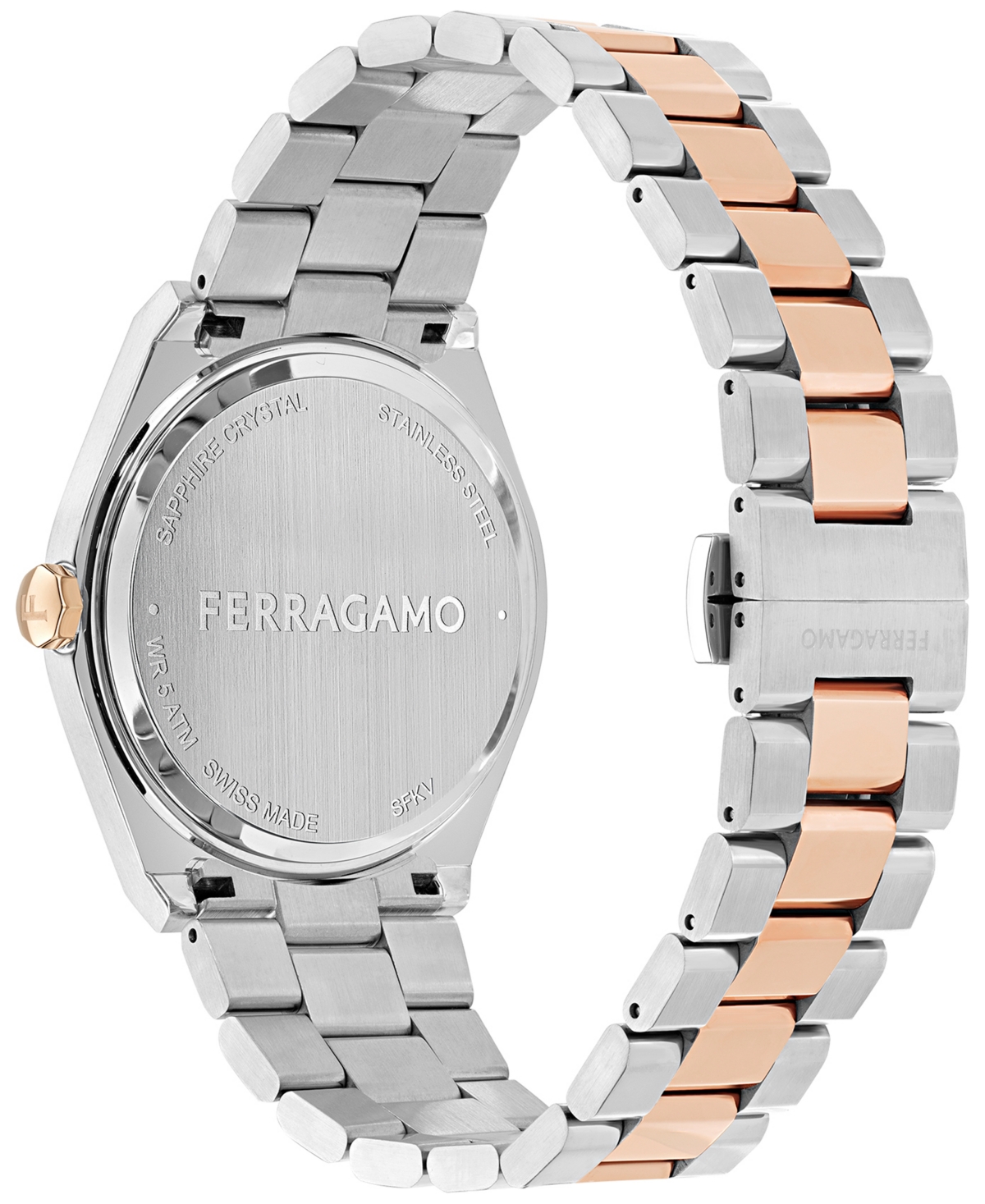Ferragamo Men's Swiss Vega Two-Tone Stainless Steel Bracelet Watch 40mm