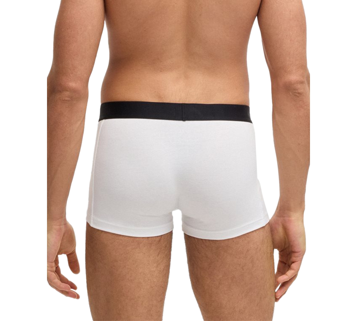 Hugo Boss Three-pack Of Stretch-cotton Trunks With Logo Waistbands In White