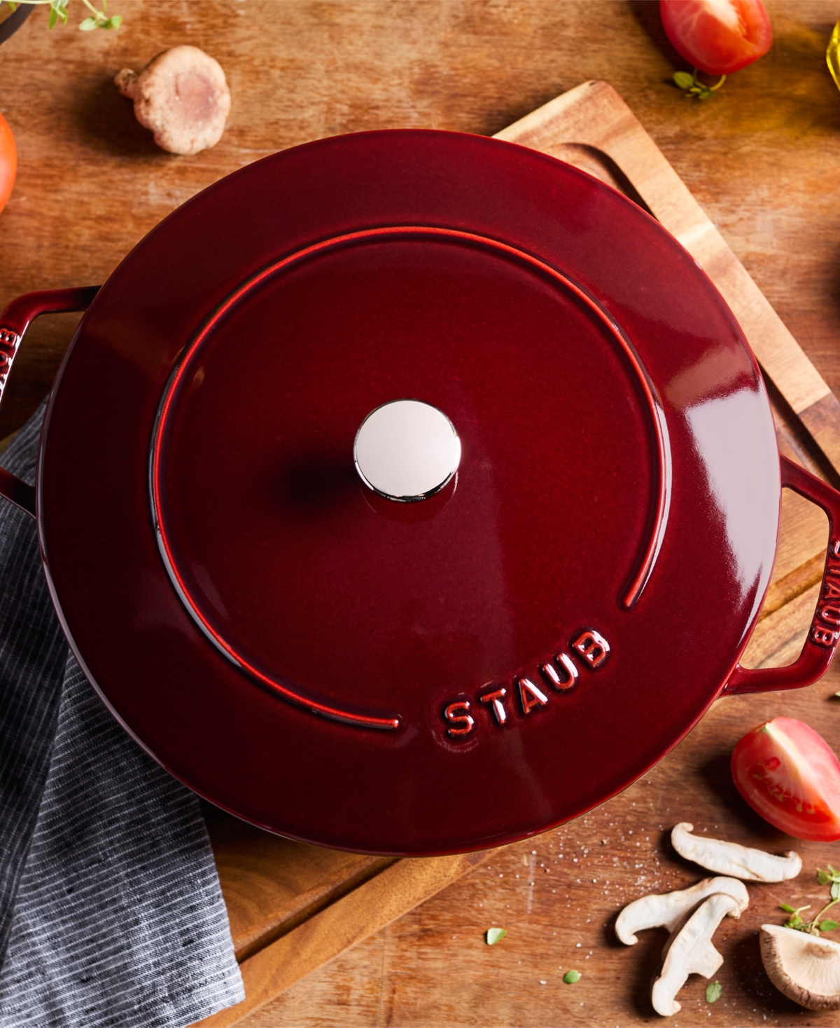 Staub Cast Iron 5-qt. Essential French Oven In Grenadine