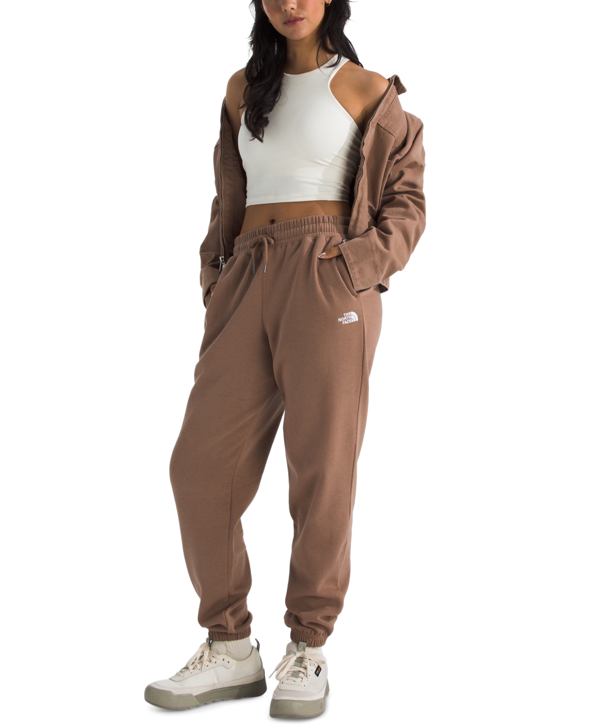 The North Face Women's Core Sweatpants In Latte,tnf White