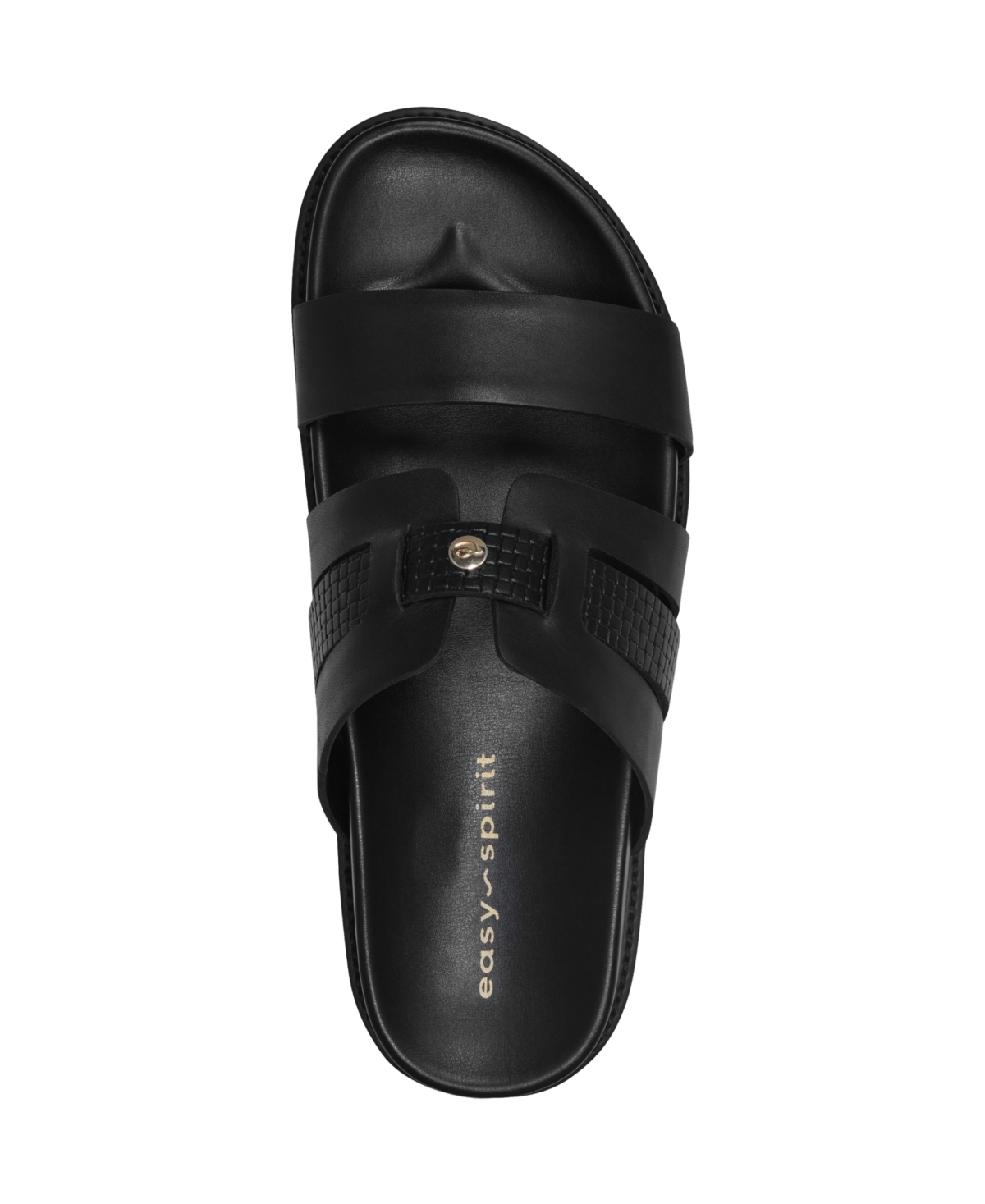 Shop Easy Spirit Women's Trevin Banded Slip-on Sandals In Black