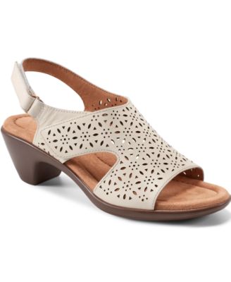 Women's Calix Laser Cut Leather Slingback Sandals