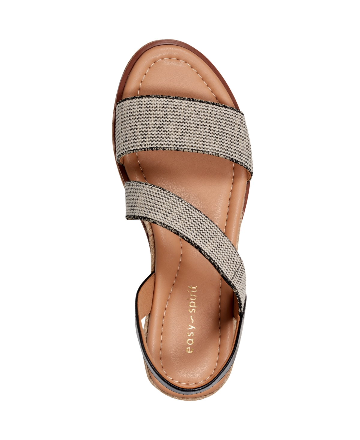 Shop Easy Spirit Women's Sabina Strappy Low Wedge Sandals In Beige,black
