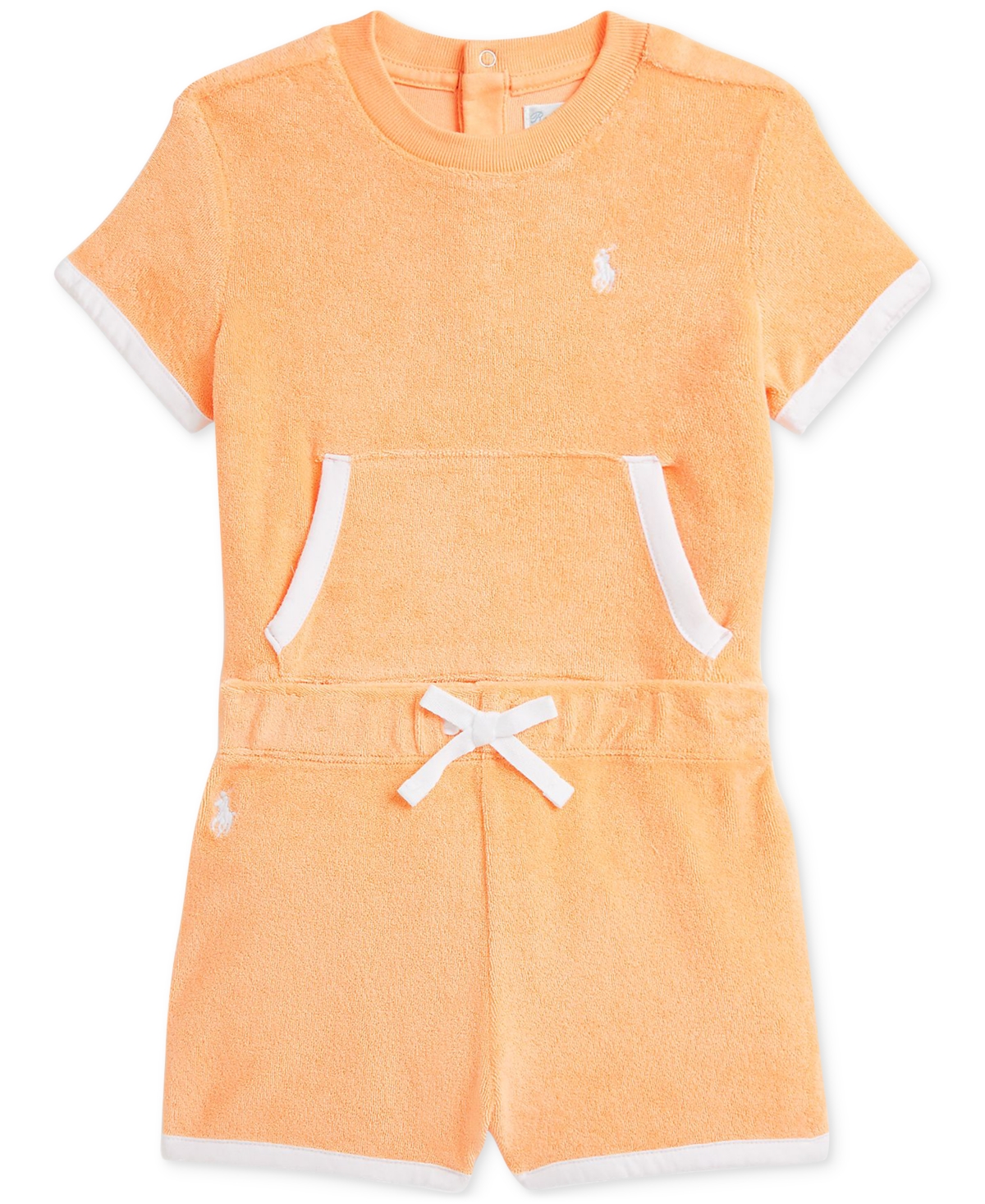 Polo Ralph Lauren Baby Boys Short-sleeve Sweatshirt & Short Set In Orange