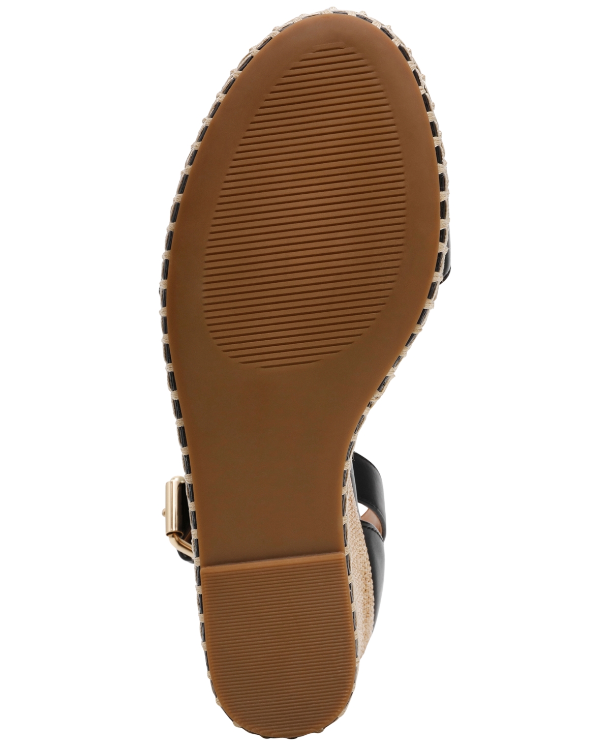 Dv Dolce Vita Women's Tammara Ankle-strap Platform Whipstitch Wedge Sandals In Black