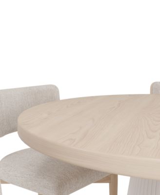 Lunare 6-Pc. Dining Set (Round Table & 5 Curved Chairs), Created for Macy's