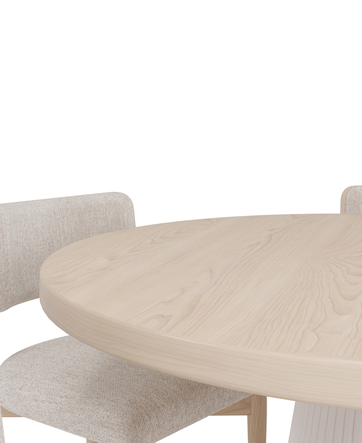 Macy's Lunare 6-pc. Dining Set (round Table & 5 Curved Chairs), Created For  In Sand