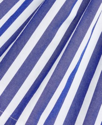 Baby Girls Striped Cotton Poplin Top & Bloomer Set 