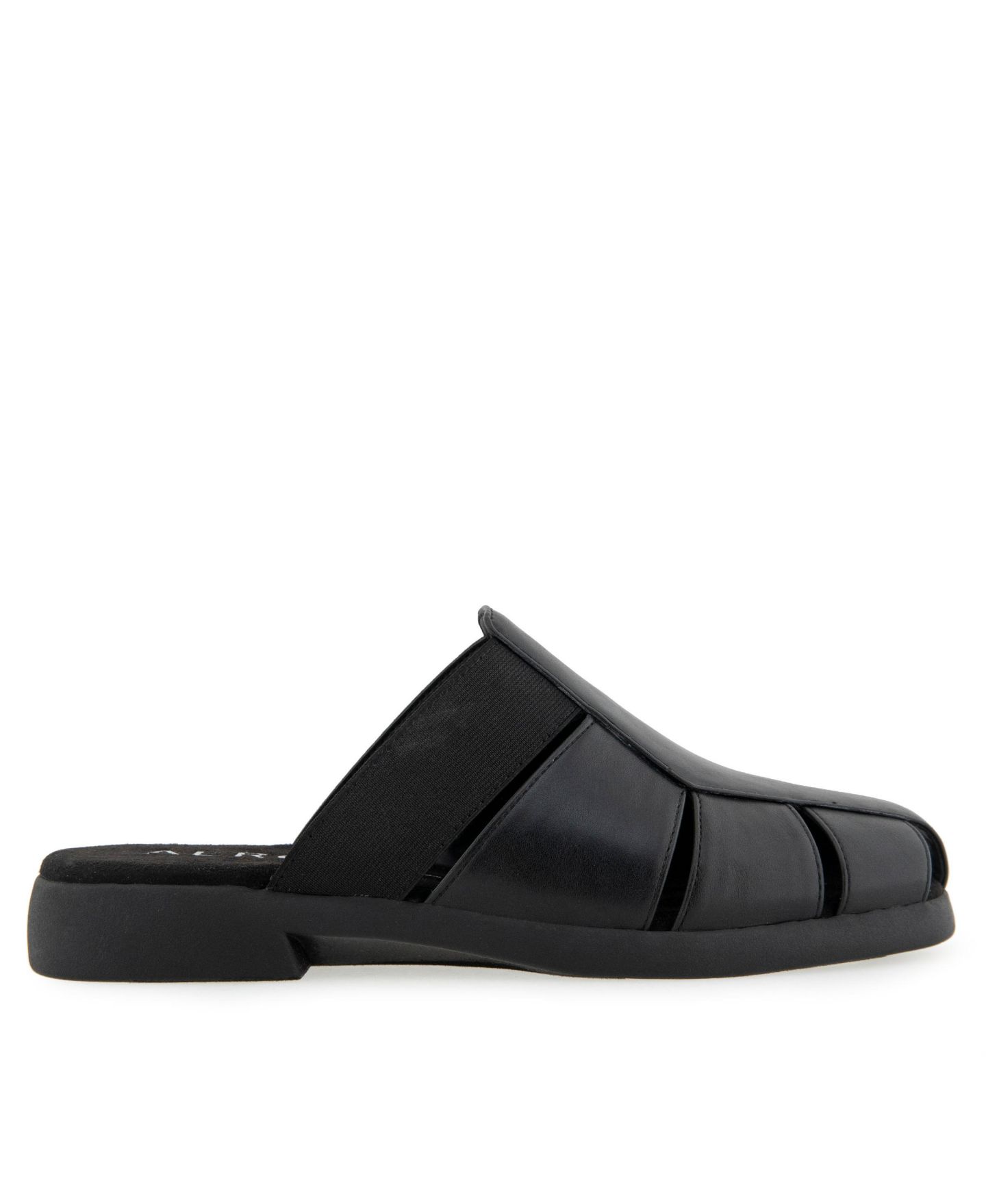 Женские сабо Aerosoles 4Ever Almond Toe Flat Mule, цвет: Чёрная искусственная кожа — фото 2