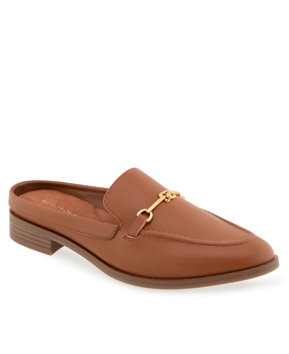 Aerosoles Erik Bit Mule In Tan Faux Leather