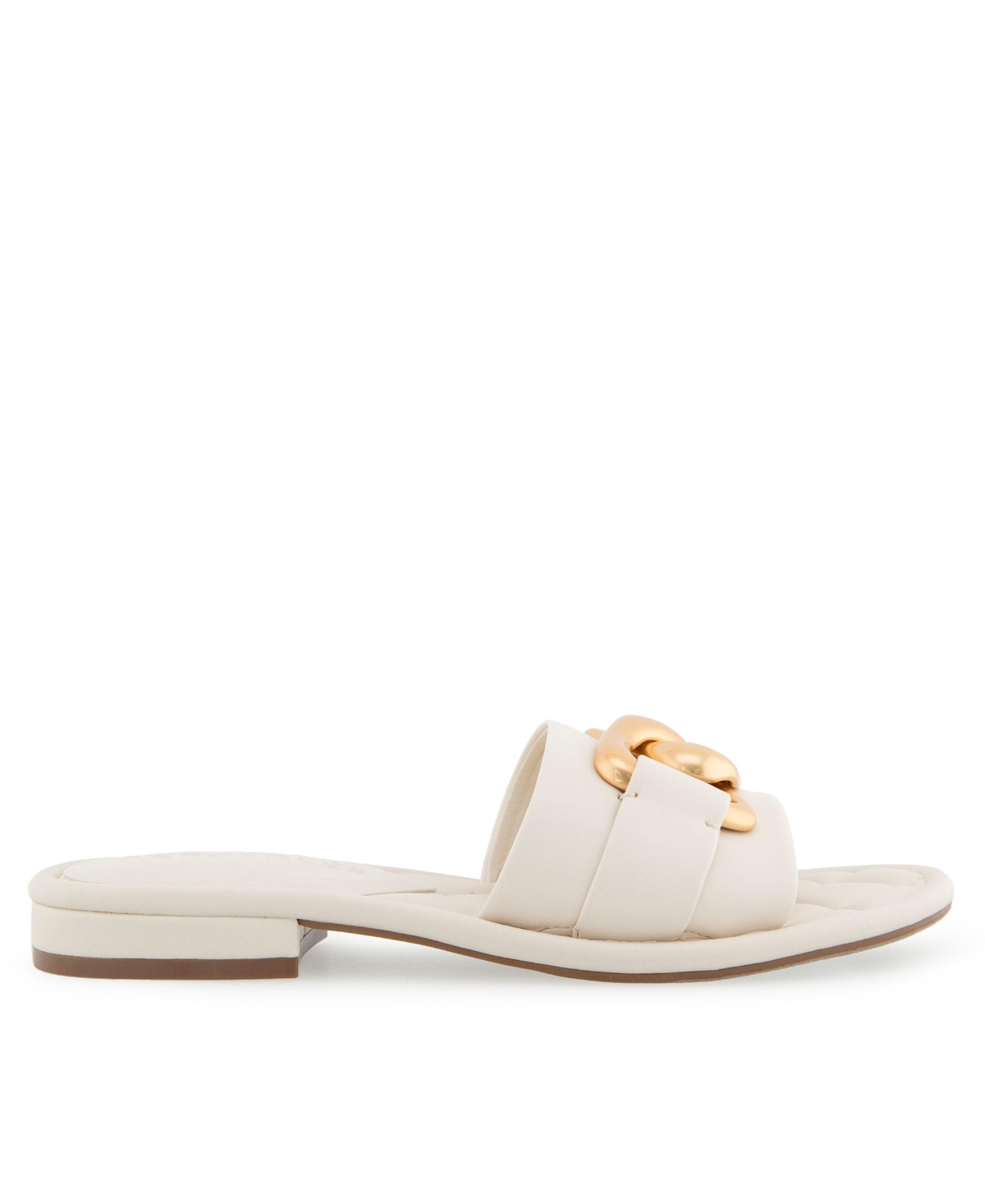 AEROSOLES WOMEN'S BIG CHARM SLIDE OPEN TOE SANDALS 