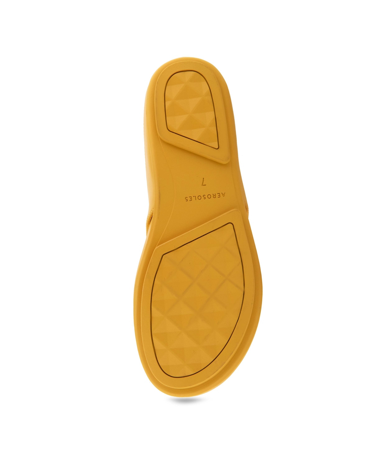 Shop Aerosoles Women's Fisher Round Toe Thong Sandals In Yellow Freesa Faux Leather