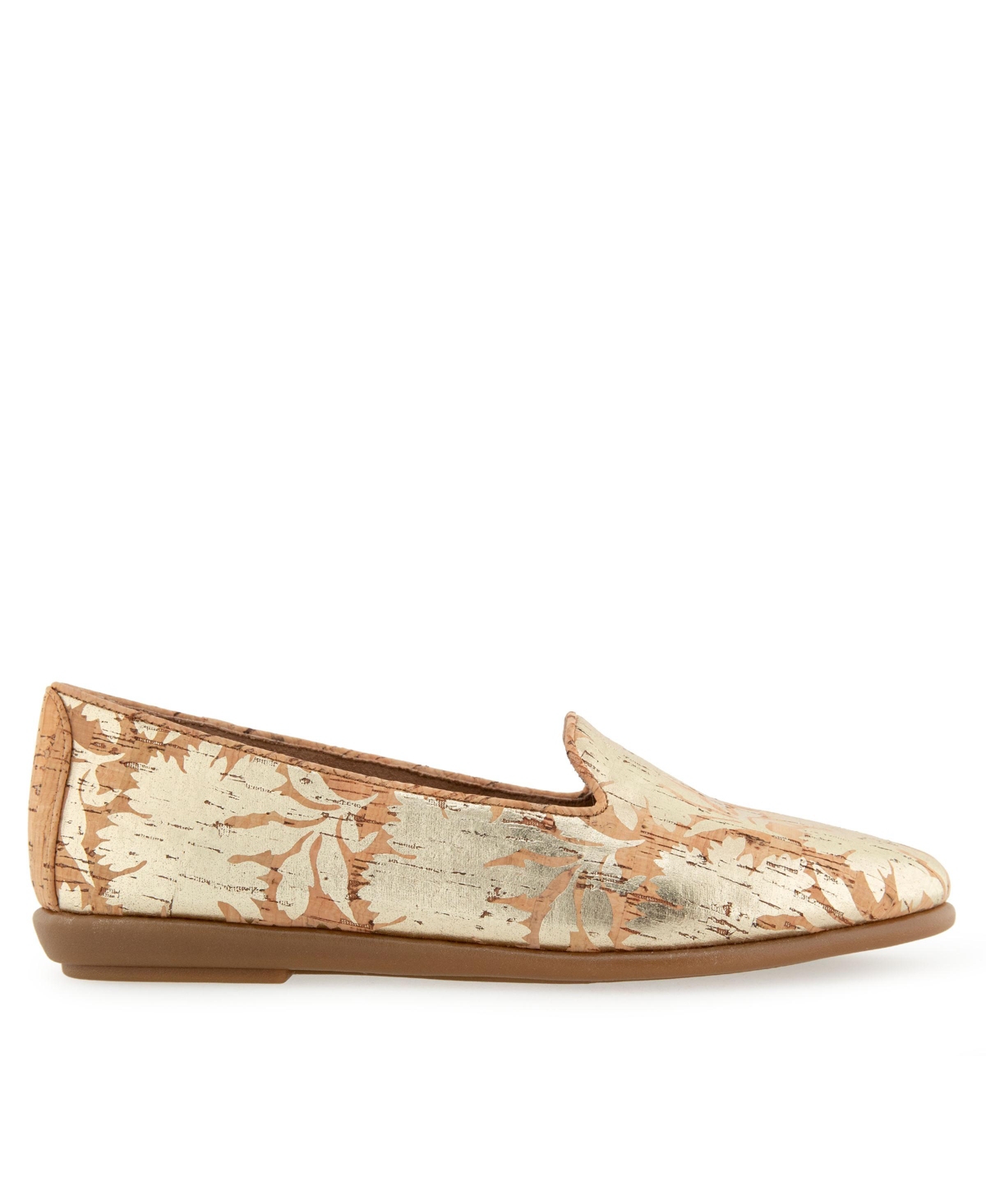 AEROSOLES WOMEN'S BETUNIA ALMOND TOE LOAFER FLATS 