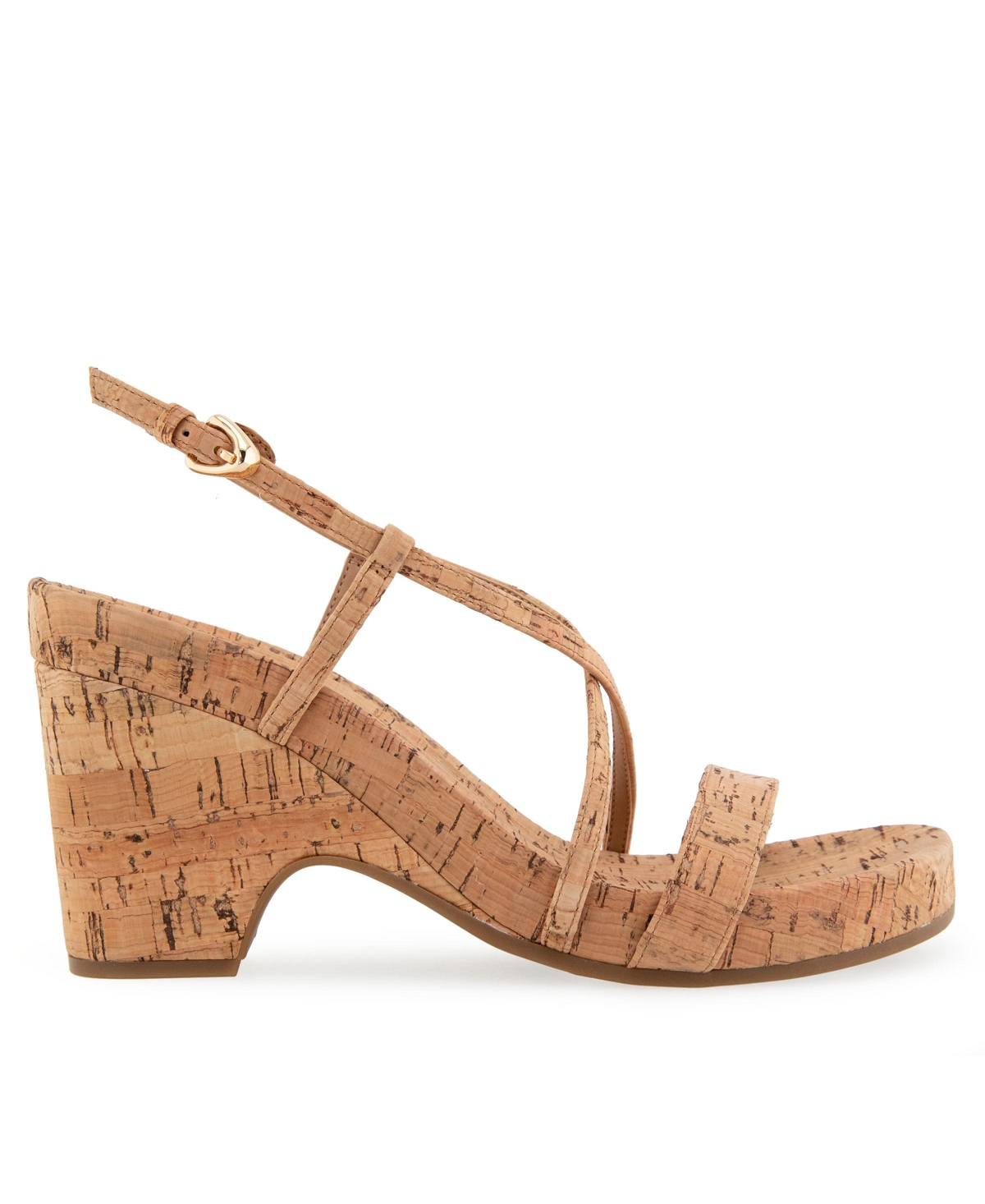 AEROSOLES WOMEN'S MILES ROUND TOE WEDGE SANDALS 