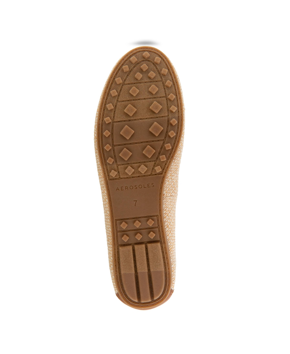 Shop Aerosoles Women's Over-drive Round Toe Loafer Flats In Natural Raffia