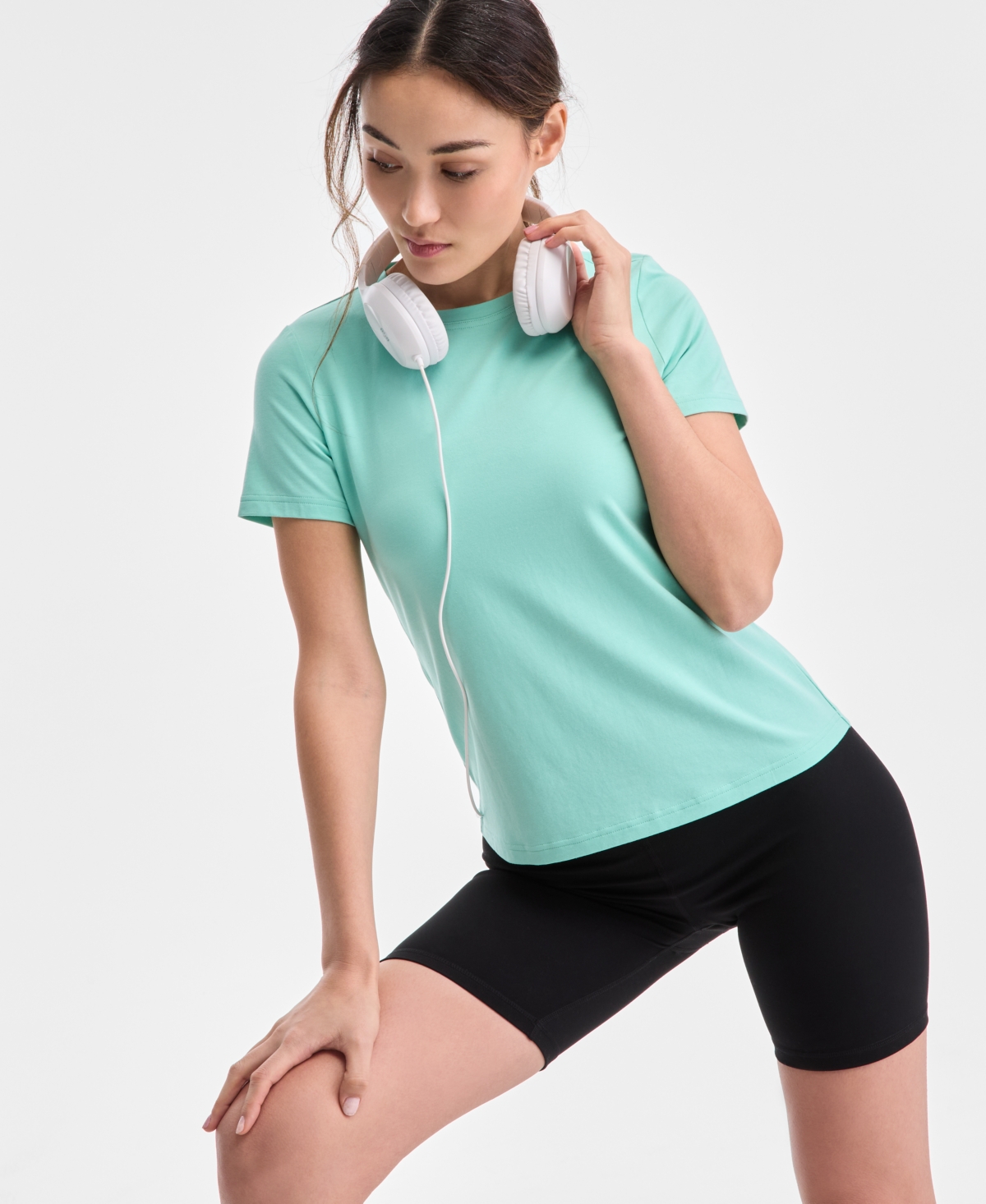 Women's Essential Cotton Short-Sleeve T-Shirt, Exclusively at Macy's - Silent Breeze