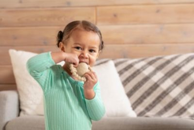 Toddler Easter Teether Set, Easter Bunny, Carrot, Chicken, Rattle Egg & Easter Basket Teething Toys Cute Easter Teethers Toys Gift Set