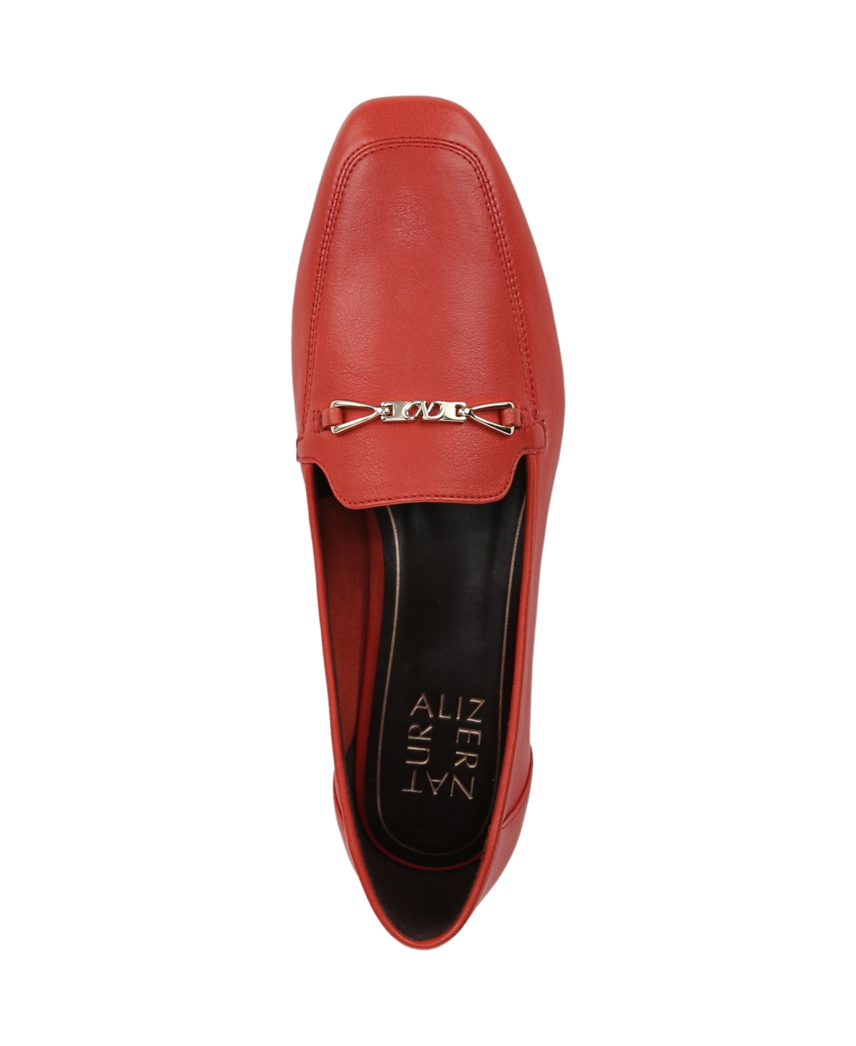 Naturalizer Women's Cecilia Closed Square Toe Slip On Loafers In Pepper Red Leather